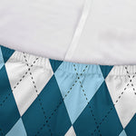 Soft Blue Argyle Pattern Print Sofa Cover