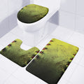 Softball Ball Print 3 Piece Bath Mat Set