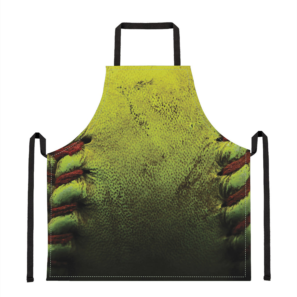 Softball Ball Print Apron