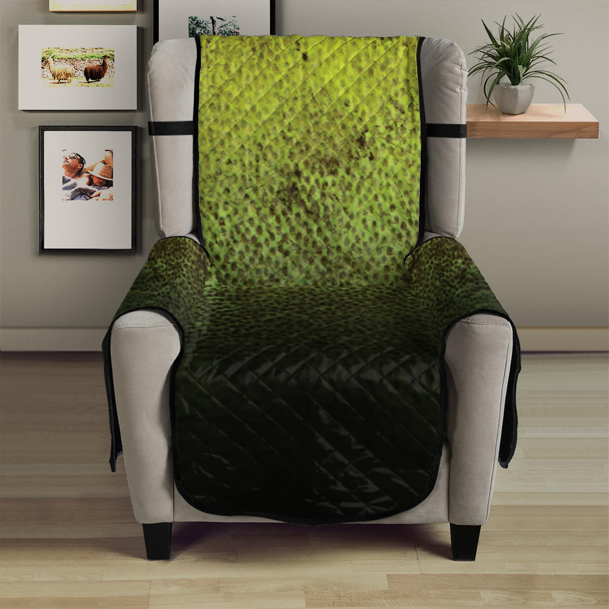 Softball Ball Print Armchair Protector