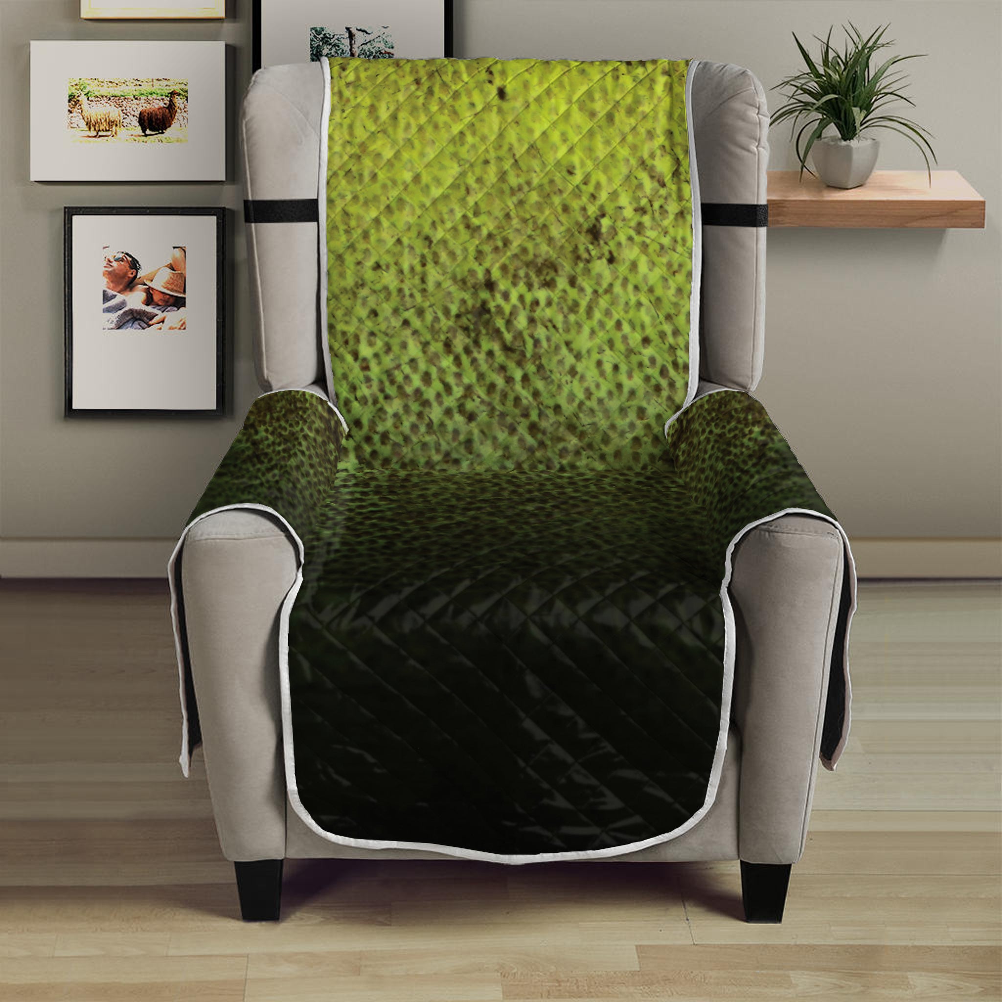 Softball Ball Print Armchair Protector