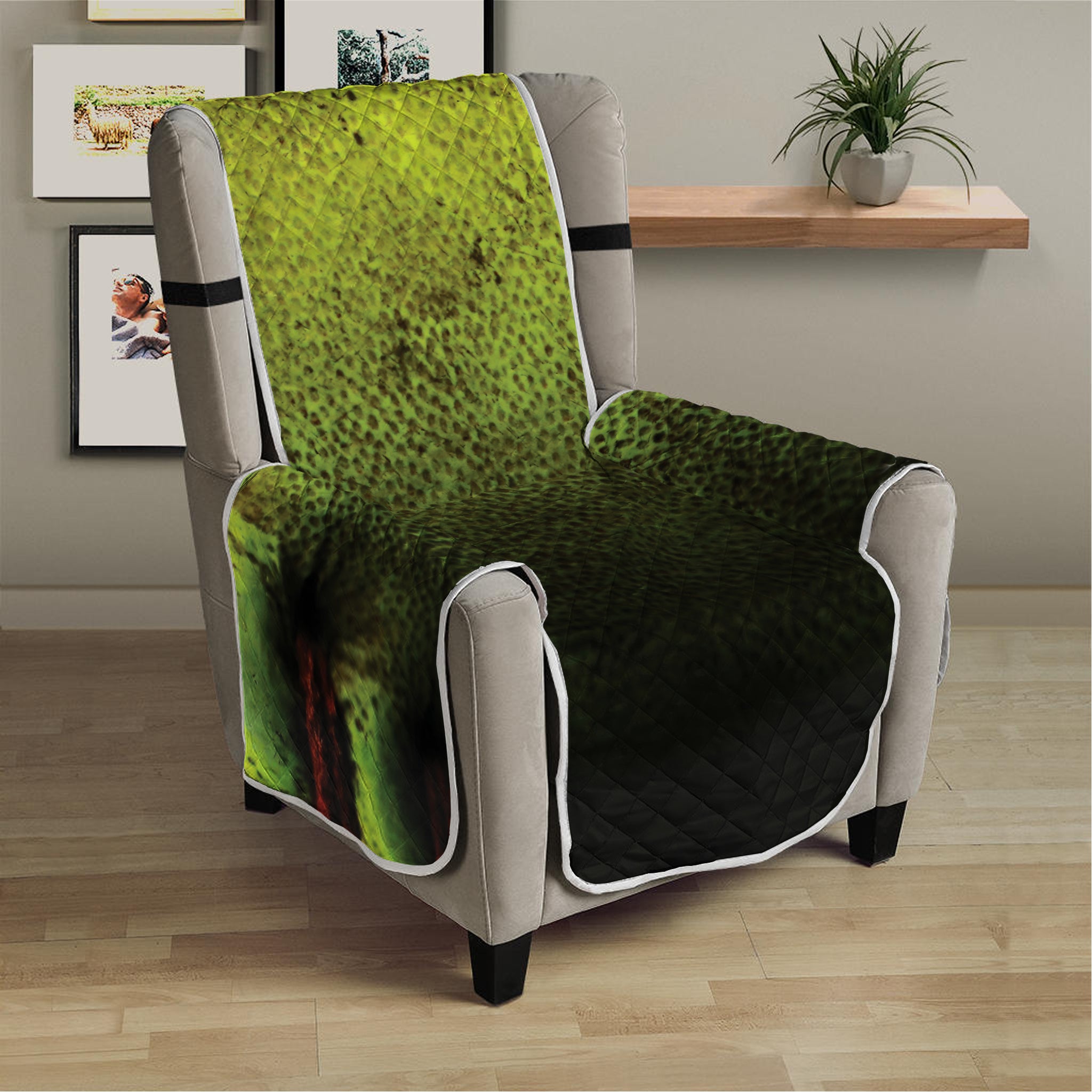 Softball Ball Print Armchair Protector