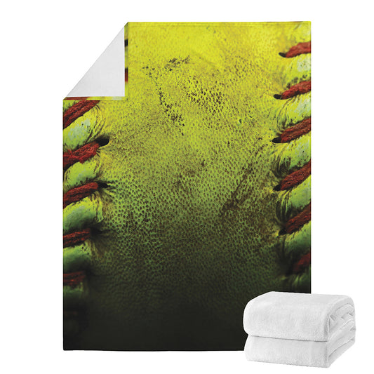 Softball Ball Print Blanket