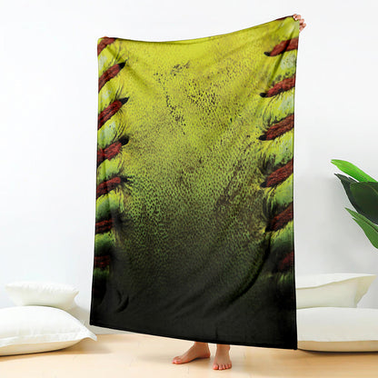 Softball Ball Print Blanket