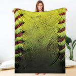 Softball Ball Print Blanket