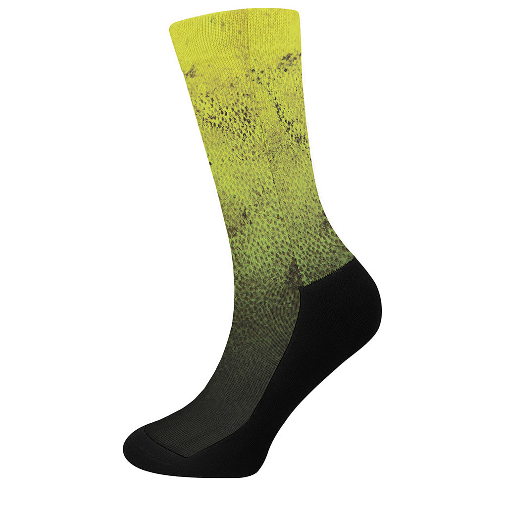 Softball Ball Print Crew Socks