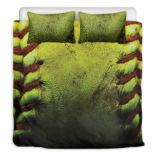 Softball Ball Print Duvet Cover Bedding Set