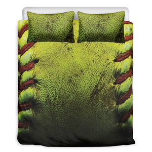 Softball Ball Print Duvet Cover Bedding Set