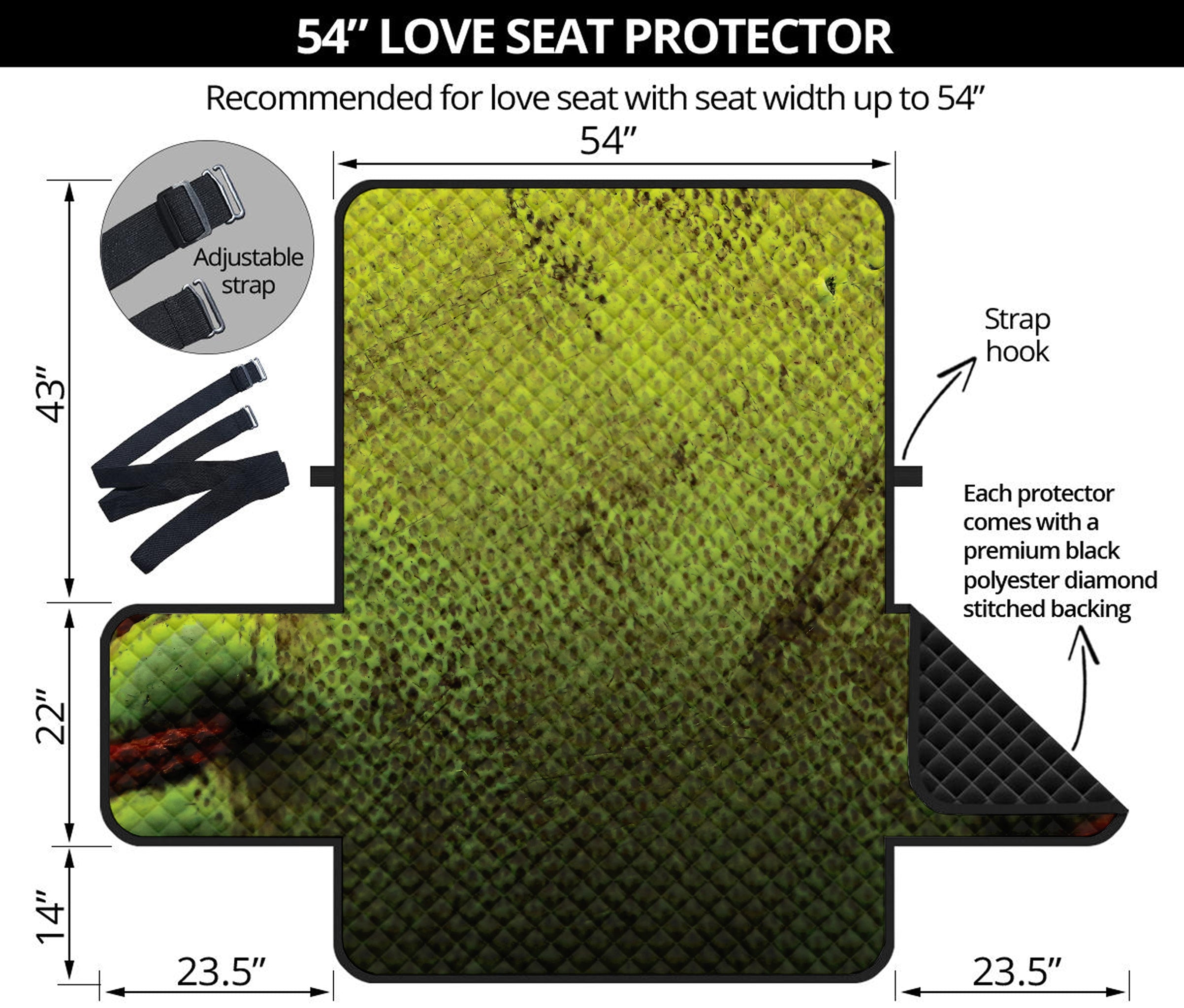 Softball Ball Print Loveseat Protector