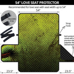 Softball Ball Print Loveseat Protector