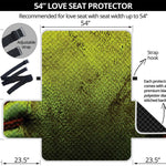 Softball Ball Print Loveseat Protector