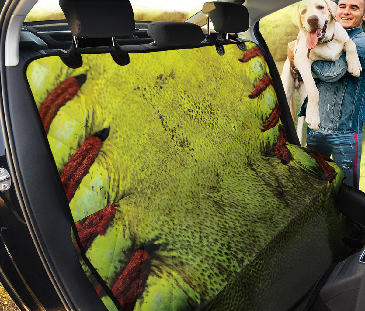 Softball Ball Print Pet Car Back Seat Cover