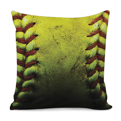 Softball Ball Print Pillow Cover