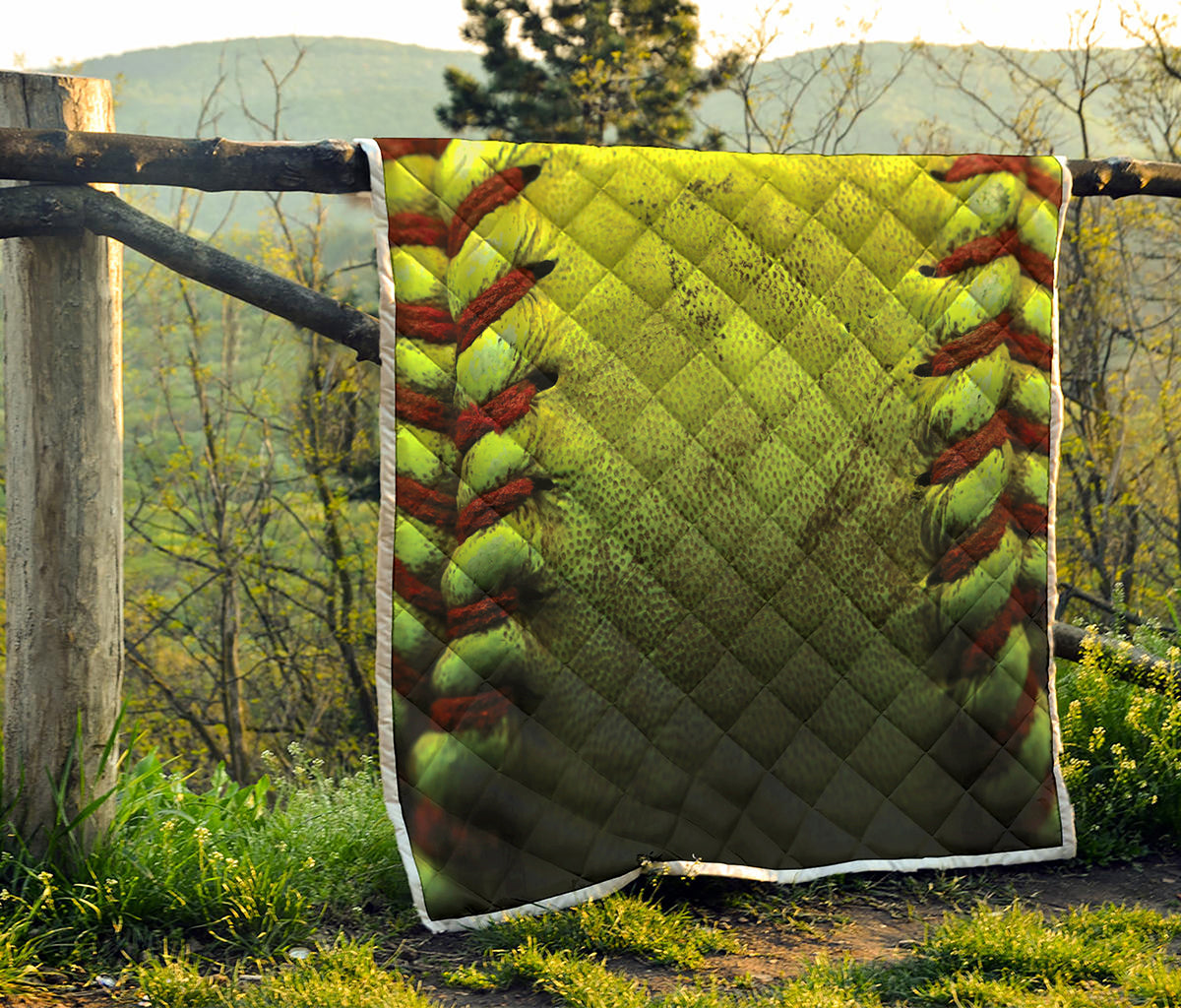 Softball Ball Print Quilt