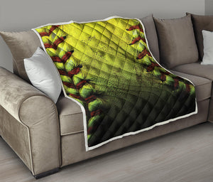 Softball Ball Print Quilt