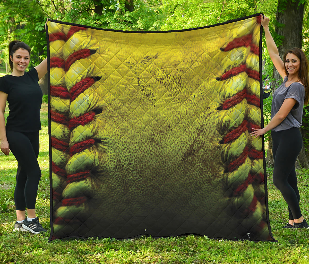 Softball Ball Print Quilt