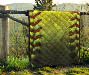 Softball Ball Print Quilt