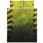 Softball Ball Print Quilt Bed Set