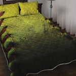 Softball Ball Print Quilt Bed Set