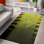 Softball Ball Texture Print Area Rug