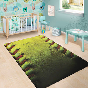 Softball Ball Texture Print Area Rug