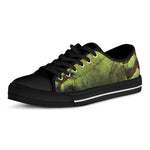 Softball Ball Print Black Low Top Shoes 