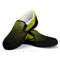 Softball Ball Print Black Slip On Sneakers