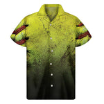 Softball Ball Print Men's Short Sleeve Shirt