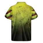Softball Ball Print Men's Short Sleeve Shirt