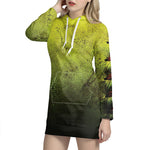 Softball Ball Print Pullover Hoodie Dress