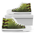 Softball Ball Print White High Top Sneakers