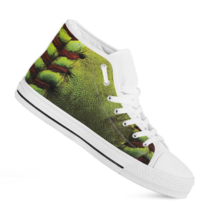 Softball Ball Print White High Top Shoes