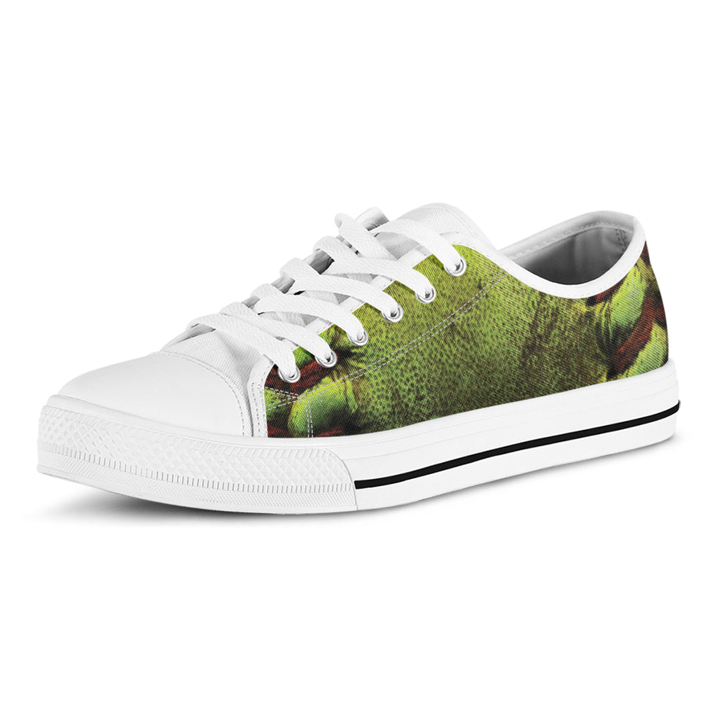 Softball Ball Print White Low Top Shoes