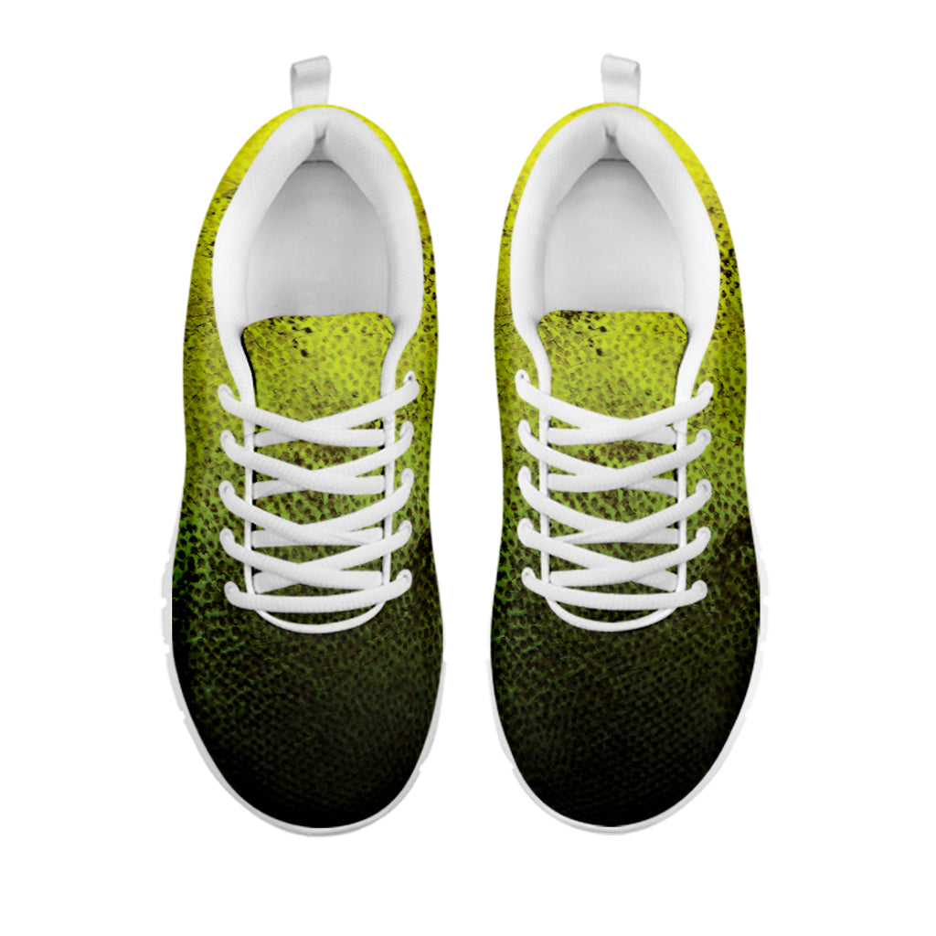 Softball Ball Print White Sneakers