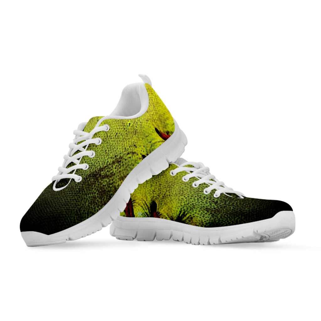 Softball Ball Print White Sneakers