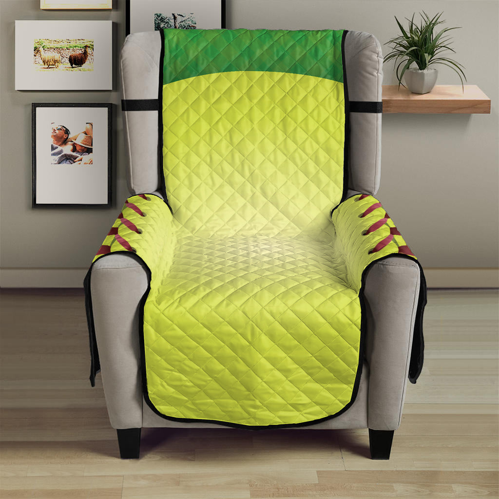 Softball Field And Ball Print Armchair Protector