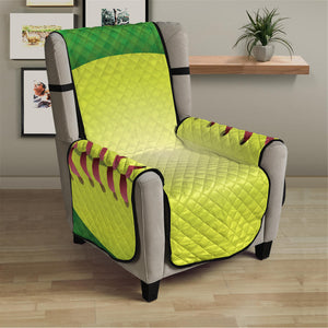 Softball Field And Ball Print Armchair Protector