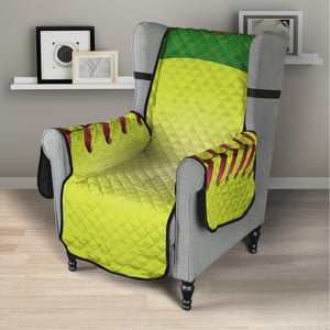 Softball Field And Ball Print Armchair Protector