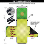 Softball Field And Ball Print Armchair Protector