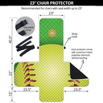 Softball Field And Ball Print Armchair Protector