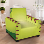 Softball Field And Ball Print Armchair Slipcover