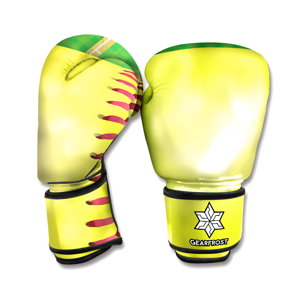 Softball Field And Ball Print Boxing Gloves