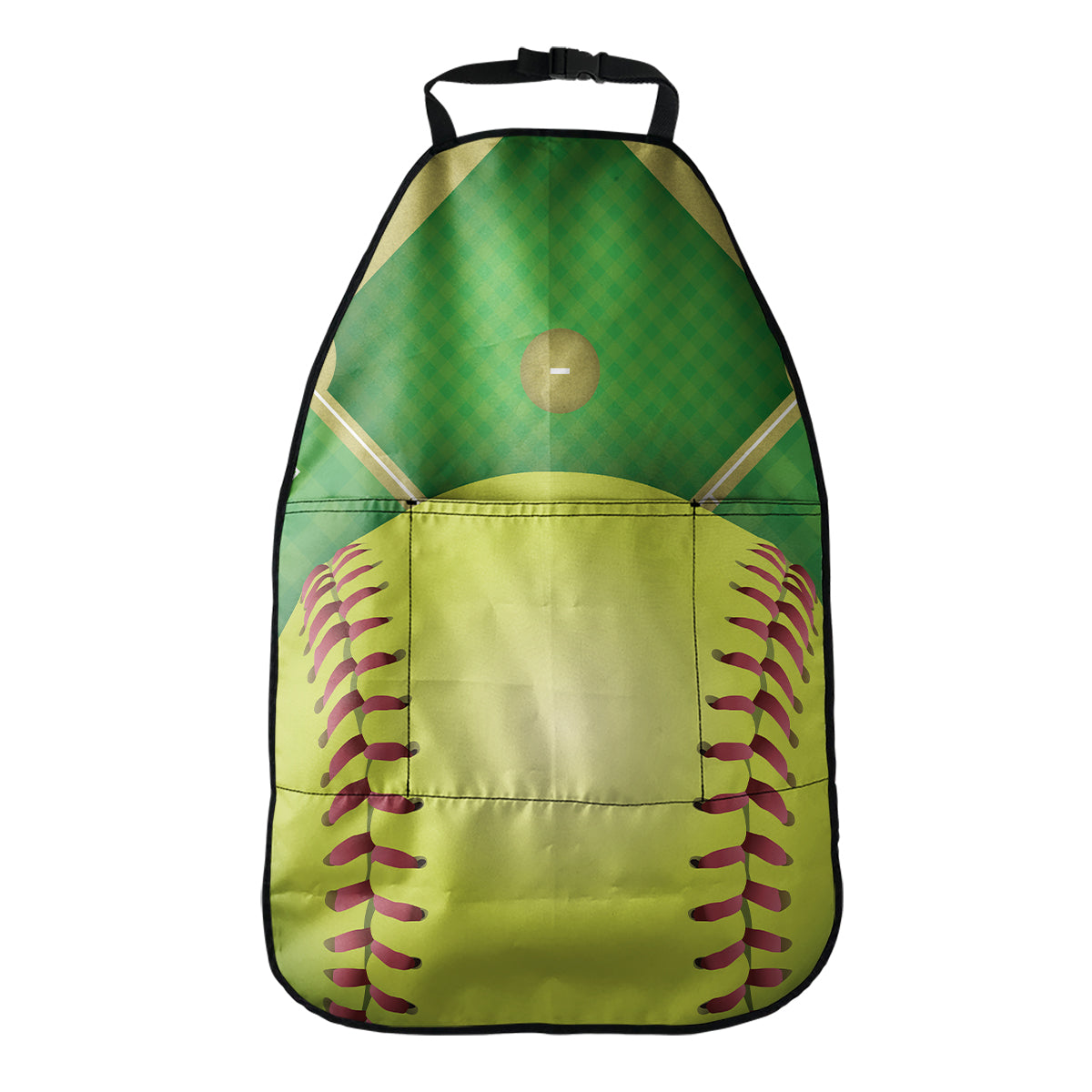 Softball Field And Ball Print Car Seat Organizers