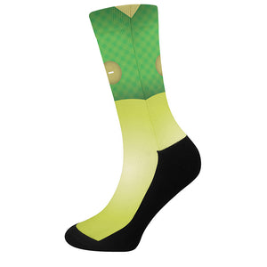 Softball Field And Ball Print Crew Socks