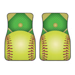 Softball Field And Ball Print Front Car Floor Mats