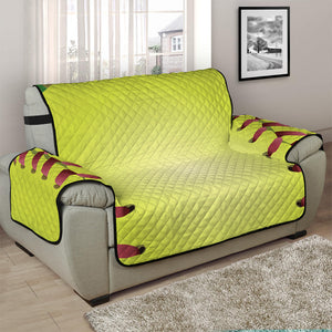 Softball Field And Ball Print Half Sofa Protector