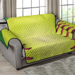 Softball Field And Ball Print Loveseat Protector