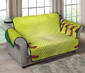 Softball Field And Ball Print Loveseat Protector