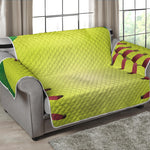 Softball Field And Ball Print Loveseat Protector