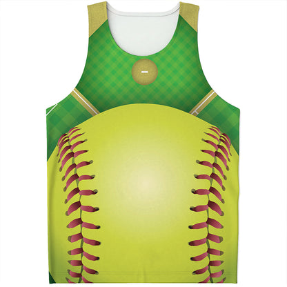 Softball Field And Ball Print Men's Tank Top